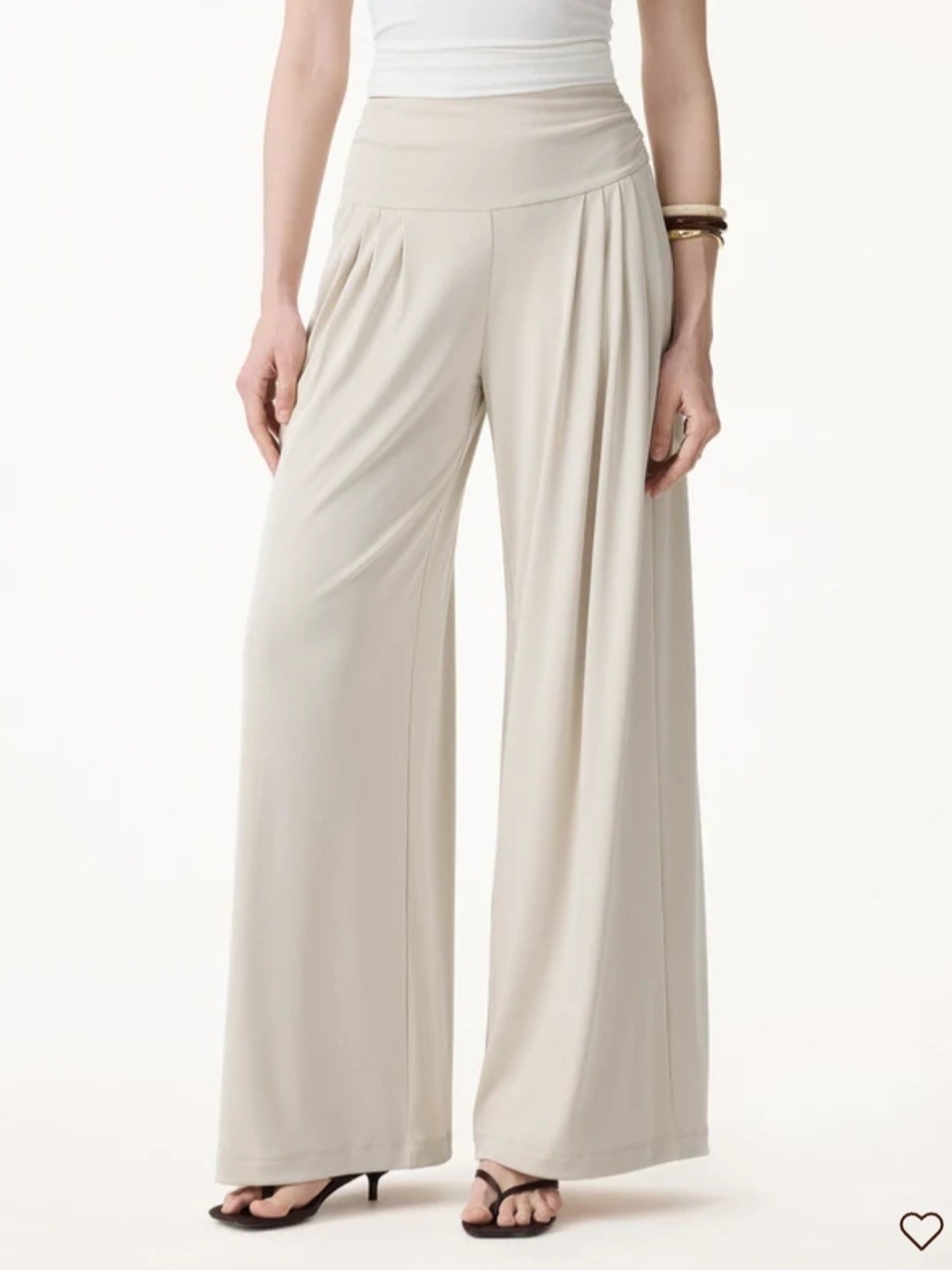 OGL Sandwashed Super Flowy Tucked Palazzo Pant with Pockets
